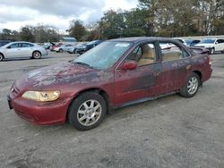 Honda Vehiculos salvage en venta: 2002 Honda Accord SE