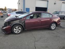 Salvage cars for sale at Vallejo, CA auction: 2013 Honda Civic LX