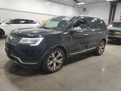 Salvage cars for sale at Windham, ME auction: 2018 Ford Explorer Platinum