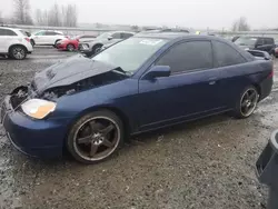 Salvage cars for sale from Copart Arlington, WA: 2003 Honda Civic EX