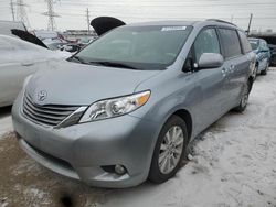 Salvage cars for sale at Elgin, IL auction: 2011 Toyota Sienna XLE