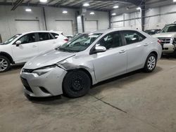 Salvage cars for sale at Ham Lake, MN auction: 2016 Toyota Corolla L