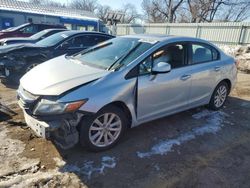 Honda salvage cars for sale: 2012 Honda Civic EX