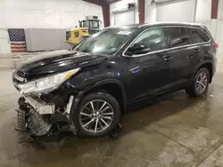 Salvage cars for sale at Avon, MN auction: 2018 Toyota Highlander SE