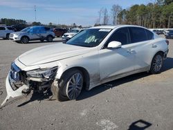 Salvage cars for sale from Copart Dunn, NC: 2021 Infiniti Q50 Luxe