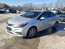 Salvage cars for sale at North Billerica, MA auction: 2018 Chevrolet Cruze LT