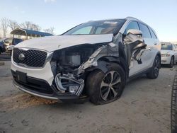 Salvage cars for sale at Spartanburg, SC auction: 2016 KIA Sorento EX