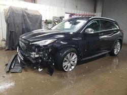 Salvage cars for sale at Elgin, IL auction: 2020 Infiniti QX50 Pure