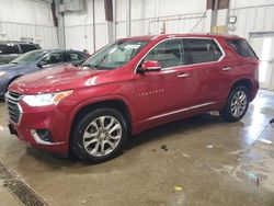 Salvage cars for sale at Franklin, WI auction: 2018 Chevrolet Traverse Premier