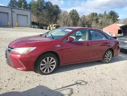 Salvage cars for sale at Mendon, MA auction: 2016 Toyota Camry Hybrid