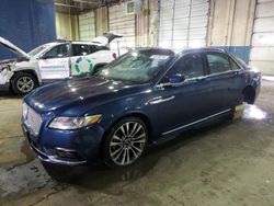 Salvage cars for sale at Woodhaven, MI auction: 2017 Lincoln Continental Reserve