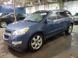 Salvage cars for sale at Woodhaven, MI auction: 2012 Chevrolet Traverse LT