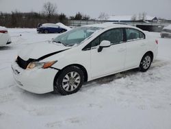 Salvage cars for sale from Copart Cleveland: 2012 Honda Civic LX