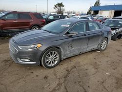 Salvage cars for sale at Woodhaven, MI auction: 2017 Ford Fusion SE