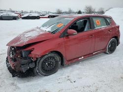 Salvage cars for sale from Copart London, ON: 2017 Toyota Corolla IM