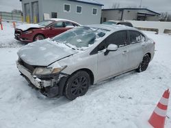 Salvage cars for sale at Barberton, OH auction: 2013 Honda Civic LX