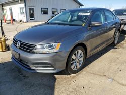 Salvage cars for sale at Pekin, IL auction: 2015 Volkswagen Jetta SE