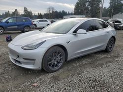 Salvage cars for sale at Graham, WA auction: 2018 Tesla Model 3