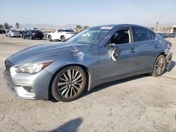 Salvage cars for sale at Sun Valley, CA auction: 2018 Infiniti Q50 Luxe