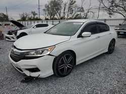 Salvage cars for sale at Riverview, FL auction: 2017 Honda Accord Sport