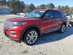 Salvage cars for sale at Mendon, MA auction: 2021 Ford Explorer Platinum