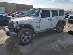 Salvage cars for sale at Kansas City, KS auction: 2017 Jeep Wrangler Unlimited Sahara