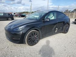 Salvage cars for sale at Homestead, FL auction: 2022 Tesla Model Y