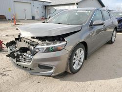 Salvage cars for sale at Pekin, IL auction: 2018 Chevrolet Malibu LT