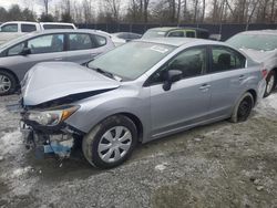 Salvage cars for sale at Waldorf, MD auction: 2015 Subaru Impreza