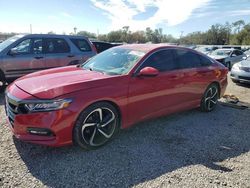 Salvage cars for sale at Riverview, FL auction: 2018 Honda Accord Sport