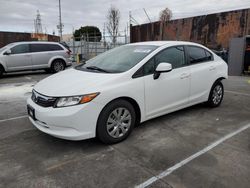 Salvage cars for sale at Wilmington, CA auction: 2012 Honda Civic LX