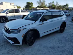 Salvage cars for sale at Opa Locka, FL auction: 2022 Volkswagen Tiguan SE R-LINE Black