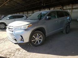 Salvage cars for sale from Copart Phoenix, AZ: 2018 Toyota Highlander SE