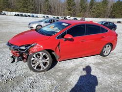 Salvage cars for sale at Gainesville, GA auction: 2017 Chevrolet Cruze Premier