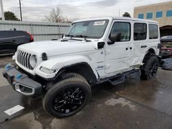 Salvage cars for sale from Copart Littleton, CO: 2024 Jeep Wrangler Sahara 4XE