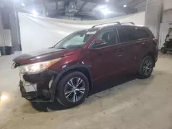 Salvage cars for sale at North Billerica, MA auction: 2016 Toyota Highlander XLE