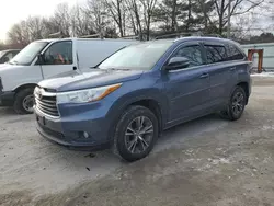 Salvage cars for sale from Copart North Billerica, MA: 2016 Toyota Highlander XLE