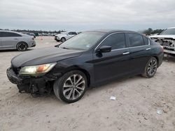 Salvage cars for sale at Houston, TX auction: 2013 Honda Accord Sport