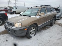 Salvage cars for sale from Copart Elgin, IL: 2004 Hyundai Santa FE GLS