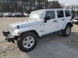 Salvage cars for sale at North Billerica, MA auction: 2015 Jeep Wrangler Unlimited Sahara