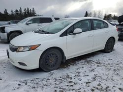 Salvage cars for sale at Bowmanville, ON auction: 2012 Honda Civic LX