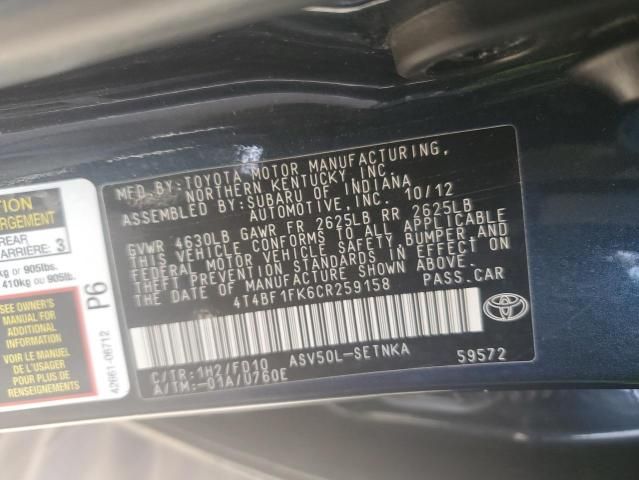 2012 Toyota Camry Base