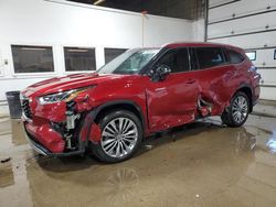 Toyota Highlander salvage cars for sale: 2021 Toyota Highlander Hybrid Platinum