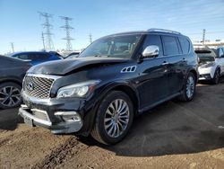 Salvage cars for sale at Elgin, IL auction: 2015 Infiniti QX80