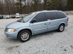 Chrysler Town & Country Limited salvage cars for sale: 2002 Chrysler Town & Country Limited