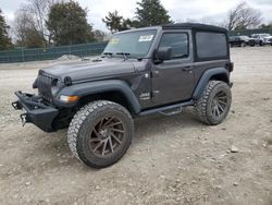 Jeep Wrangler Sport salvage cars for sale: 2018 Jeep Wrangler Sport