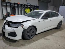 Salvage cars for sale at Candia, NH auction: 2021 Acura TLX Tech A