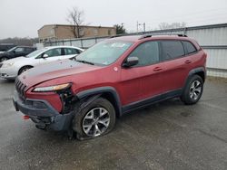 Salvage cars for sale at Glassboro, NJ auction: 2015 Jeep Cherokee Trailhawk