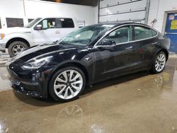 Salvage cars for sale from Copart Blaine, MN: 2019 Tesla Model 3