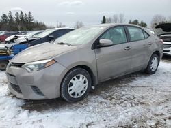 Salvage cars for sale from Copart Bowmanville, ON: 2016 Toyota Corolla L